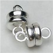 Magnetic Disc Clasp  Nickel 6mm ea