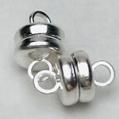 Magnetic Disc Clasp  Nickel 6mm ea