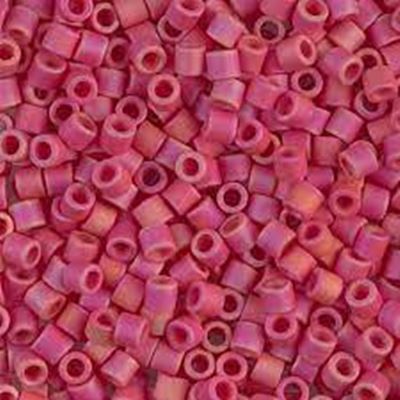 Delica DBL 874 Matte Opaque Red AB 8/0 - Minimum 5g