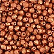 Firepolished Crystal Matte Metallic Copper 3mm ea