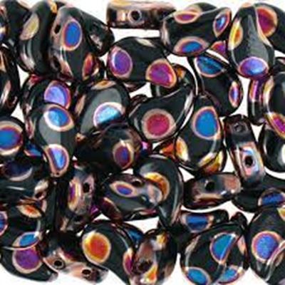 Paisley Duo Jet Full Sliperit Dot 8x5mm Tube approx 22g each