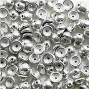Teacup Beads Silver 4x2mm Tube Approx (115 beads) 9 grams