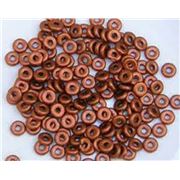 O Beads 3.8x1mm Matte Metallic Antique Copper Approx 8.1g