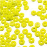 O Beads 3.8x1mm Matte Chartreuse Approx 8.1g
