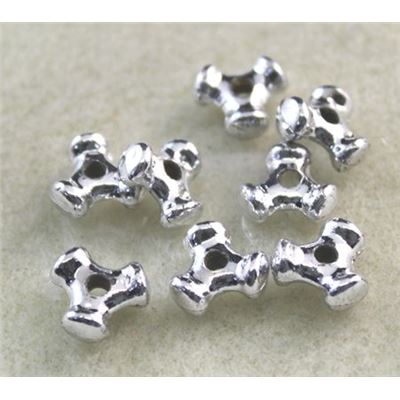 Tri Bead Silver Metallic 12mm - Minimum 8g
