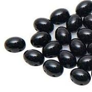 Candy Oval Two Hole Black 6x8mm each
