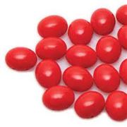 Candy Oval Two Hole Red 6x8mm each