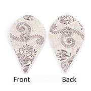 Pendant Faux Leather Teardrop Blush Paisley 62x35x2mm each