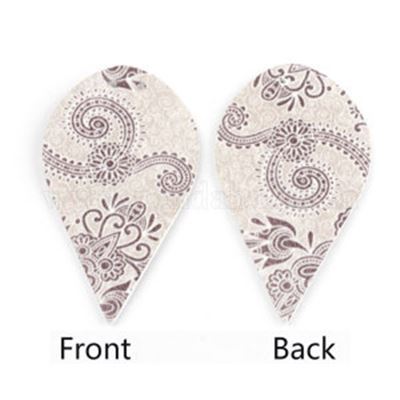 Pendant Faux Leather Teardrop Blush Paisley 62x35x2mm each