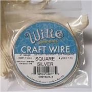 Beadsmith Square Wire 21gauge Silver Soft Tempered 3.7m ea.