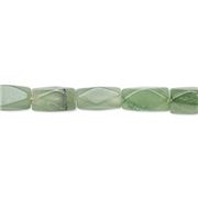 Semi Precious Faceted Strand Aventurine Rectangle 10x5mm (approx 35 beads) ea