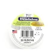 Beadalon Beading Wire 7 Strand Satin Gold 0.38mm 9.2m Roll ea.