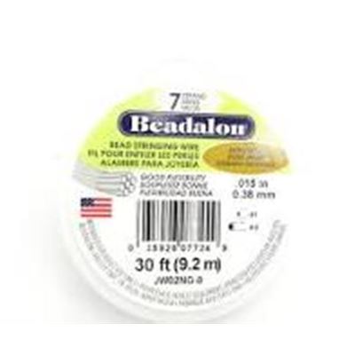 Beadalon Beading Wire 7 Strand Satin Gold 0.38mm 9.2m Roll ea.
