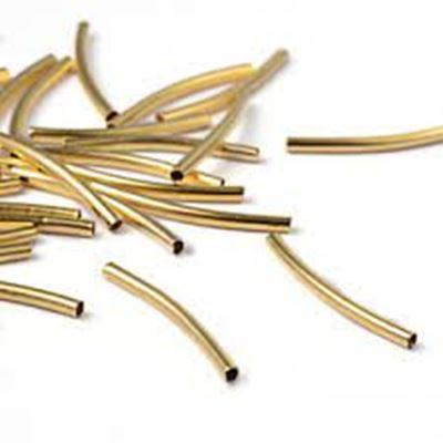Metal Tube Curved Antique Brass 40x3mm ea