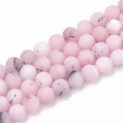 Semi Precious Strands Frosted Cherry Blossom Jasper 8mm Round(approx 47 beads) 15 inch each