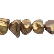 Freshwater Pearl Petal Antique Copper10x8mm Strand (approx 64 beads)ea