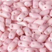 Stormduo Bead 3x7mm Chalk White Lila Luster 8g Tube approx 74 beads ea.