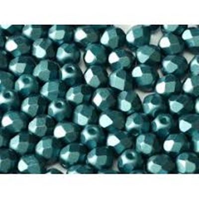 Firepolished Crystal Alabaster Pastel Petrol 3mm ea