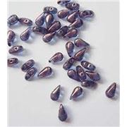 Drop Duo Bead 3x6mm Crystal Lila Vega Luster 8g Tube approx 90 beads ea.