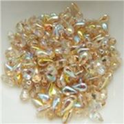Drop Duo Bead 3x6mm Crystal Picasso 8g Tube approx 90 beads ea.
