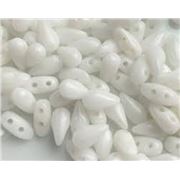 Drop Duo Bead 3x6mm Chalk White 8g Tube approx 90 beads ea.