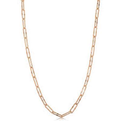 Chain Paperclip Rose Gold Plate 14x6x1.4mm unwelded per metre