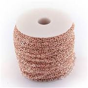 Chain Rose Gold Cable Chain 3 x 2.4 x0.5mm per metre