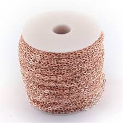 Chain Rose Gold Cable Chain 3 x 2.4 x0.5mm per metre