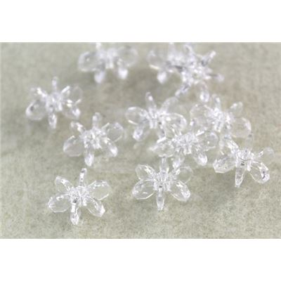 Star Bead Clear Transparent 12mm - Minimum 8g