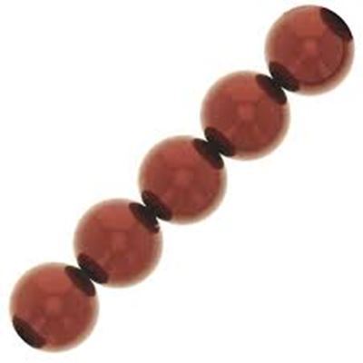 Preciosa Maxima Round Pearl Dark Copper 4mm each