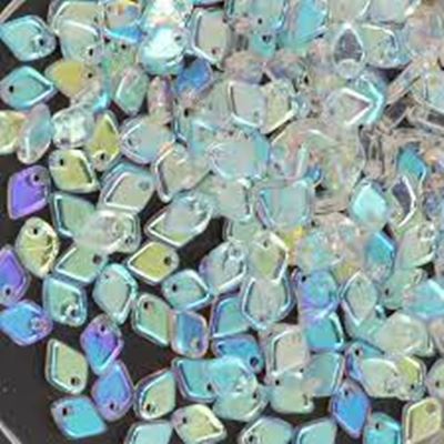 Dragon Scale Bead 1.5x5mm Crystal AB Tube Approx 9.5gram