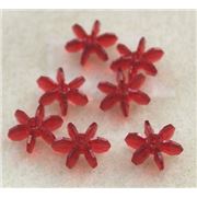 Star Bead Red Transparent 12mm - Minimum 8g