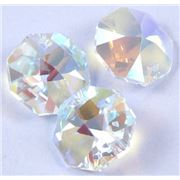 Preciosa Crystal Octagon 1 hole Crystal AB 20mm ea