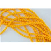 Firepolished Crystal Opaque Sunflower Yellow 3mm