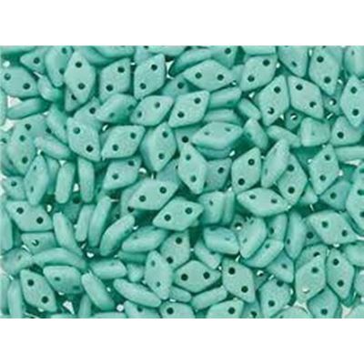 CzechMates Diamond 6.5x4mm Matte Turquoise Tube (approx 8.5grams)