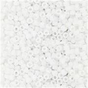 Toho Seed Bead Opaque Frosted White 11/0 - Minimum 8g