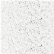 Toho Seed Bead Opaque Frosted White 11/0 - Minimum 8g