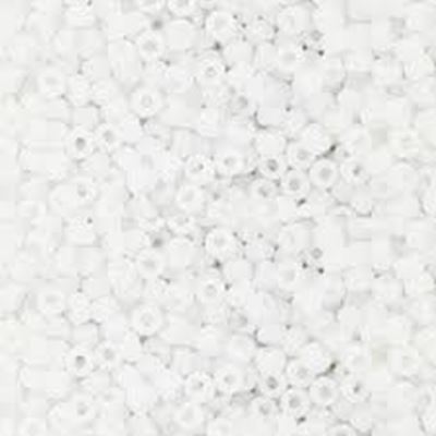 Toho Seed Bead Opaque Frosted White 11/0 - Minimum 8g