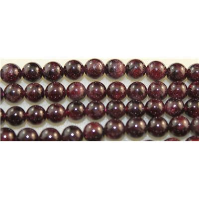 Semi Precious Round Strand Garnet 6mm (Approx 60 Beads) ea