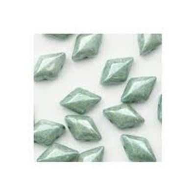 Matubo Gem Duo 8x5mm Two Hole Chalk Green Lustre 5g minimum