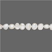 Freshwater Pearl Strand Creamy White Potato 5mm (16 inch strand) each