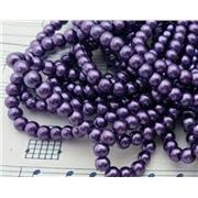 Glass Pearl Strand Purple 8-9mm (approx 105 beads) each