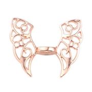 Angel Wings - Lead & Nickel Free Rose Gold 42x36mm ea