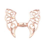 Angel Wings - Lead & Nickel Free Rose Gold 42x36mm ea