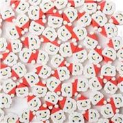 Clay Bead Santa Face Top Drilled 12x9x5mm Hole 1.5mm each