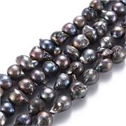 Freshwater Cultured Keshi Pearl Strand Slate Blue, approx 15x9x10mm ; 40cm Strand (approx 28 pieces) ea