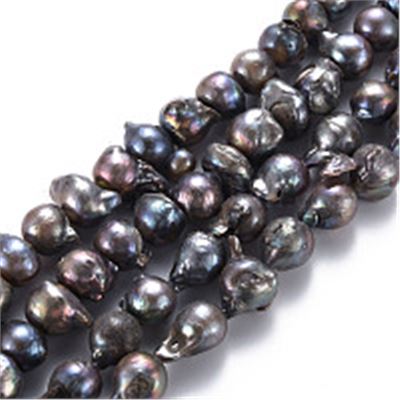 Freshwater Cultured Keshi Pearl Strand Slate Blue, approx 15x9x10mm ; 40cm Strand (approx 28 pieces) ea