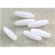 Spaghetti White Opaque 20x5mm - Minimum 8g