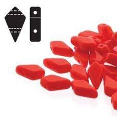 Kite Bead 2 Hole Red 9x5mm Tube approx 22 grams (115 beads) each