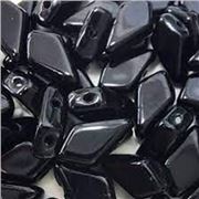 Kite Bead 2 Hole Jet 9x5mm Tube approx 22 grams (115 beads) each